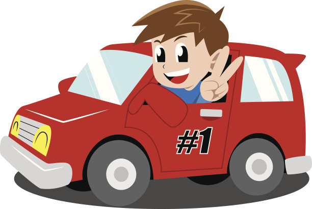 男孩与汽车图片下载