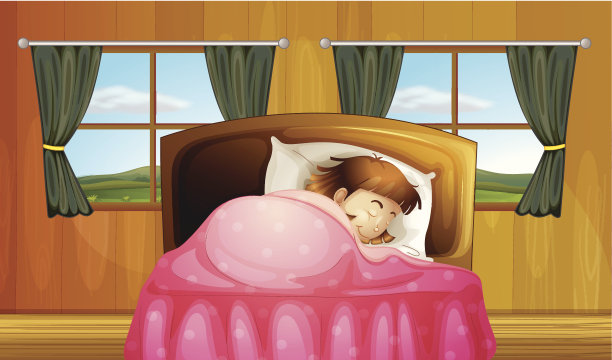 女孩在床上图片下载