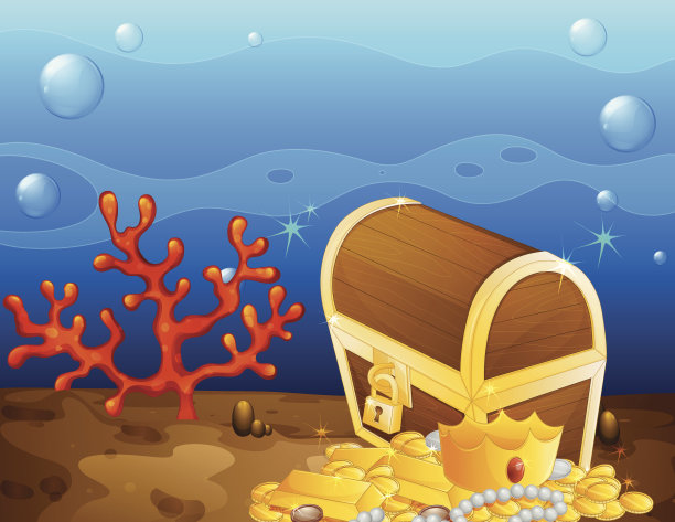 水下宝藏图片下载