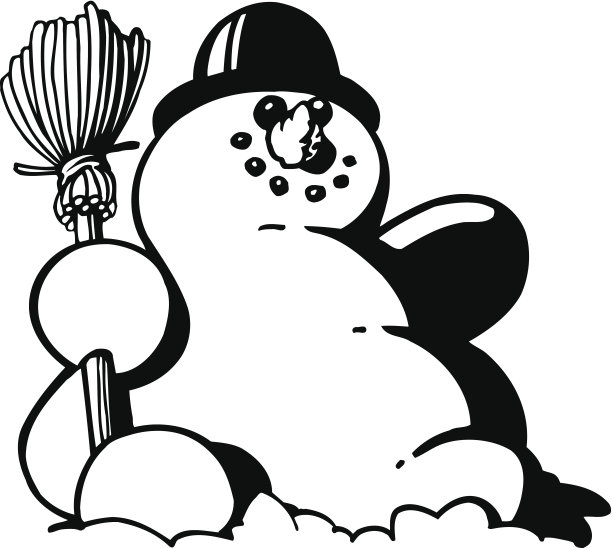 雪人矢量卡通剪纸设计图片下载