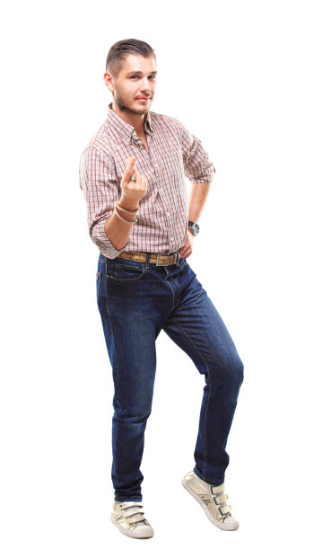 微笑的男人用手指着你图片下载