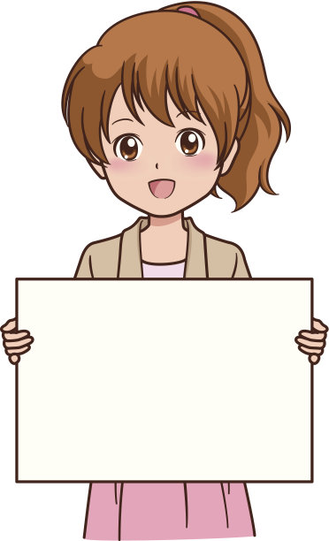 拿着空白标志的男孩图片下载