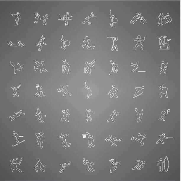 人体运动的瘦图标图片下载