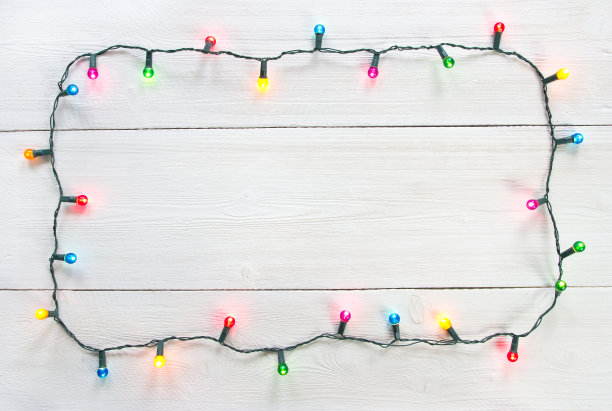 圣诞灯框架素材图片