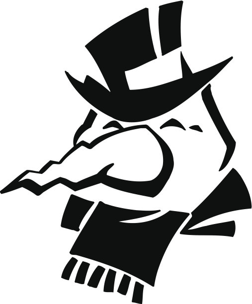 霜冻雪人矢量卡通剪贴画图片下载