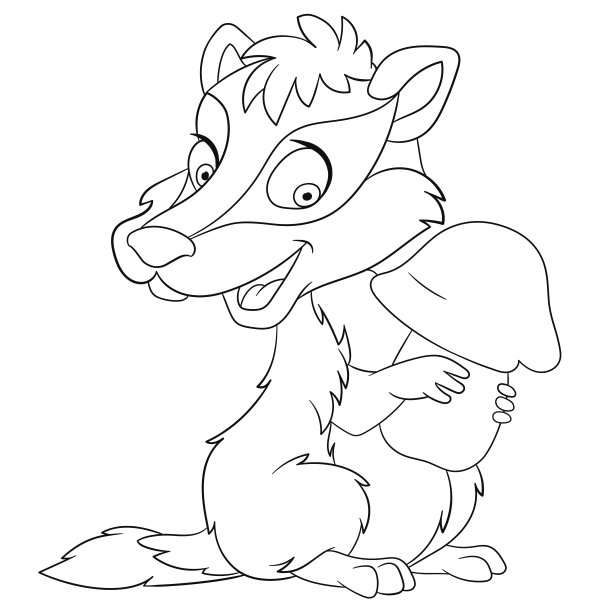 快乐的獾图片下载