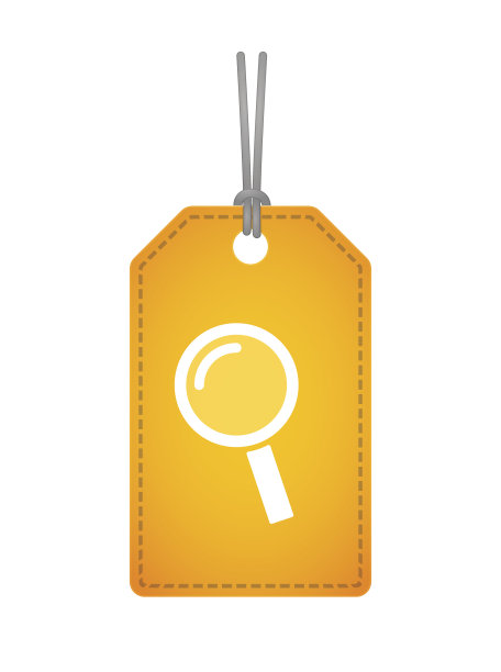 标签图标与放大镜图片下载