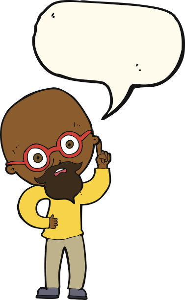 卡通老人与讲话泡泡图片下载