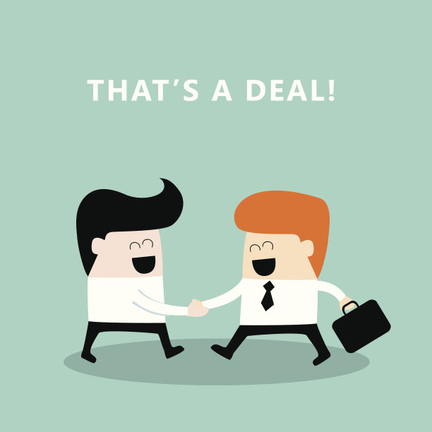 商人们在做一笔成功的生意图片下载