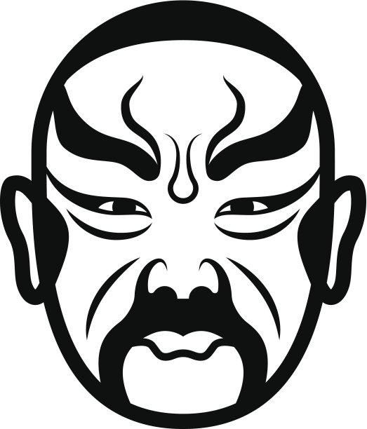 程式化的面具素材图片