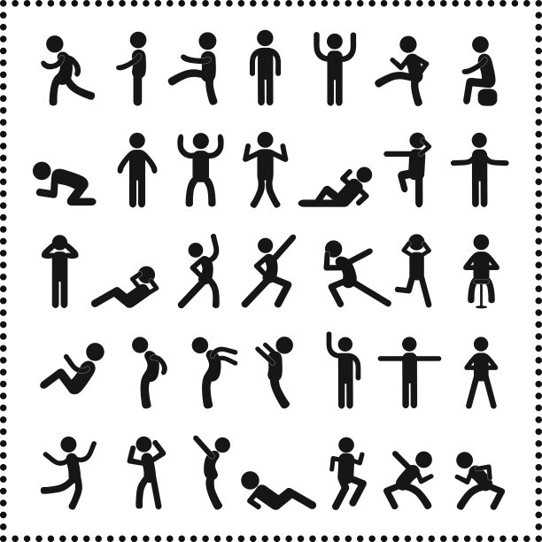 行动的人的象征图片下载