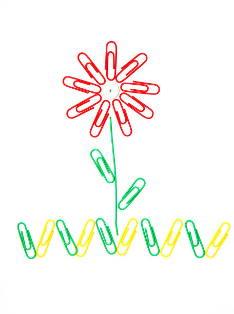 回形针上的花图片下载