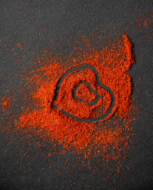 辣椒粉与心的象征图片下载