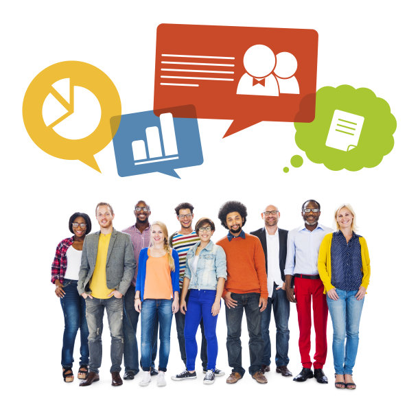 一群不同的人站在一起图片下载