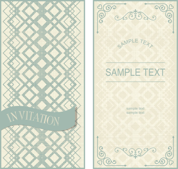 复古几何背景的请帖图片下载