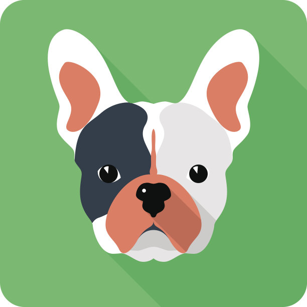 矢量狗图标平面设计图片下载