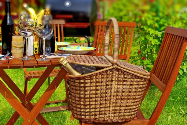 夏日派对或野餐场景图片下载