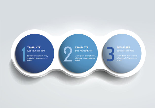 气泡图、方案、示意图、模板三步组成。信息图表模板。图片下载