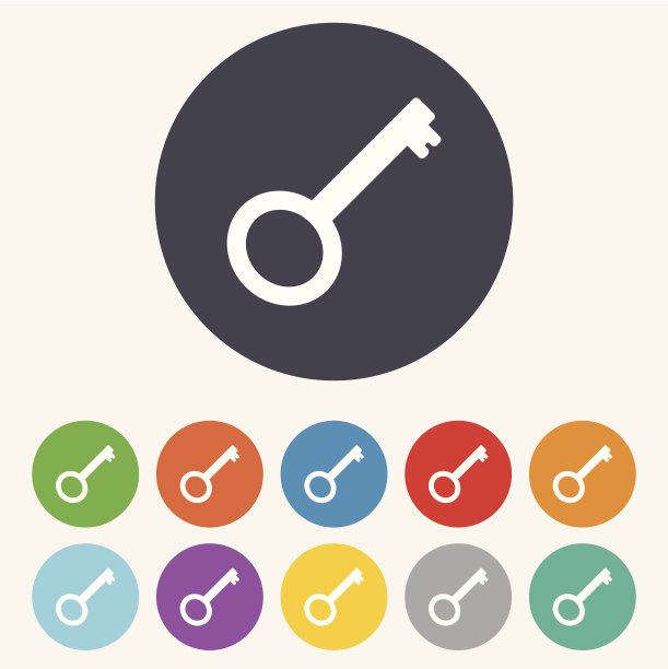 关键信号图标。解锁工具的象征。图片下载