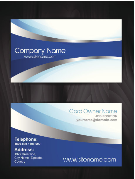 时尚的名片模板设计图片下载