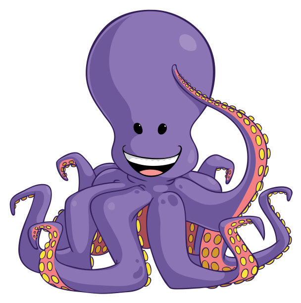 Сartoon octopus图片下载