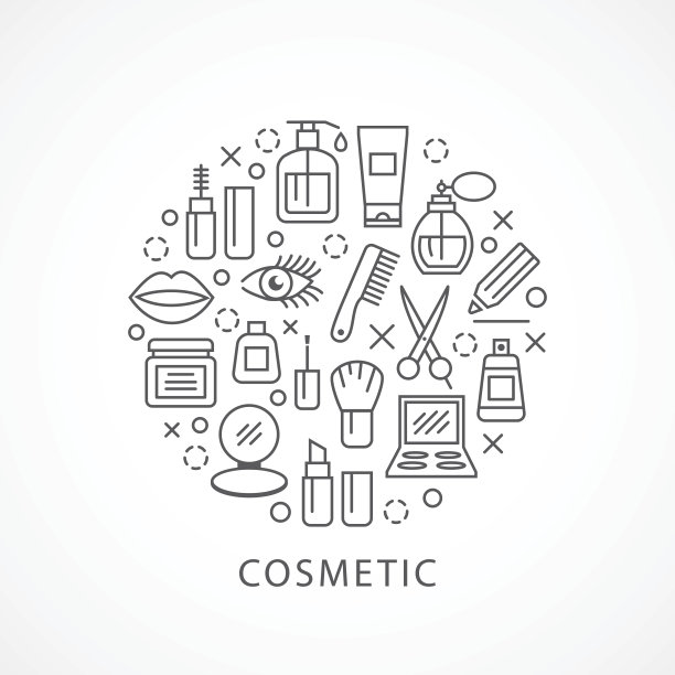 化妆品插图与图标和标志图片下载