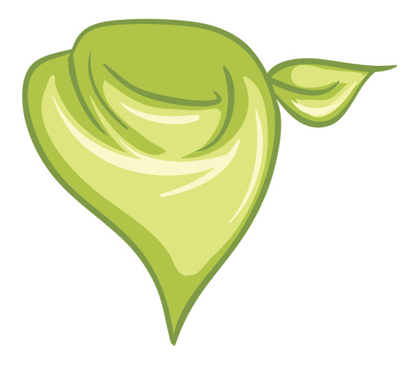 黄绿色的围巾图片下载