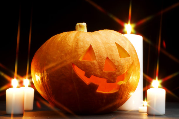 万圣节南瓜和蜡烛图片下载