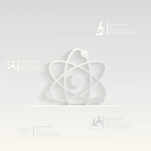 矢量图，原子，分子。模板图形或网站布局图片下载