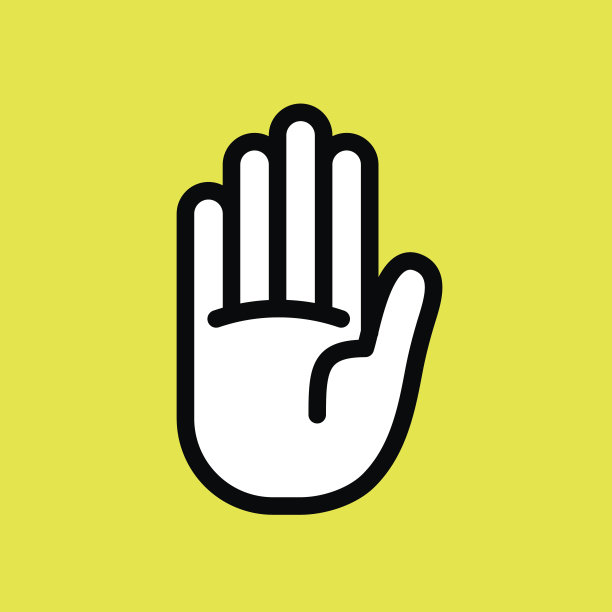 可爱的矢量图形插图的手图片下载