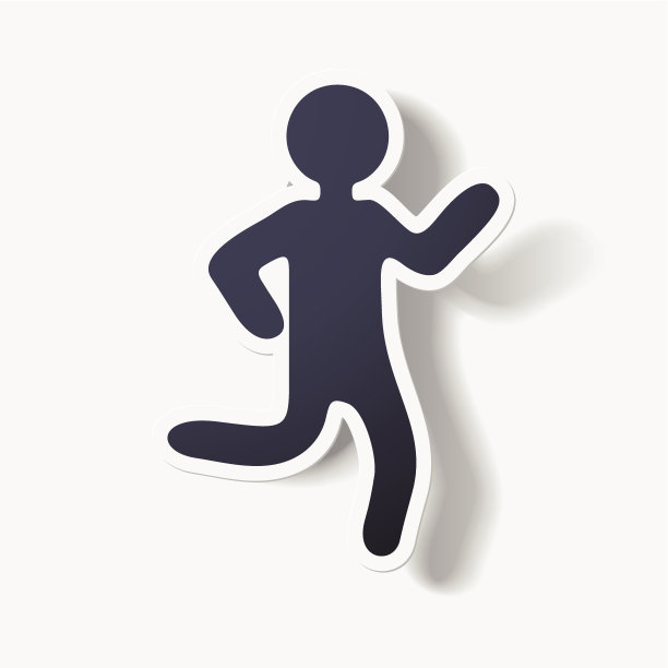 纸夹贴纸:跑步的人图片下载