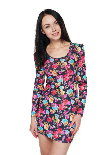 快乐的微笑美丽的年轻女子图片下载