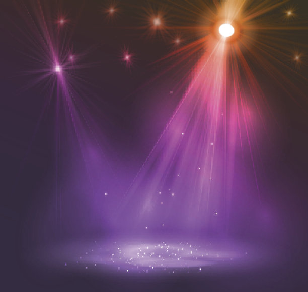 舞台上的灯光和烟雾图片下载