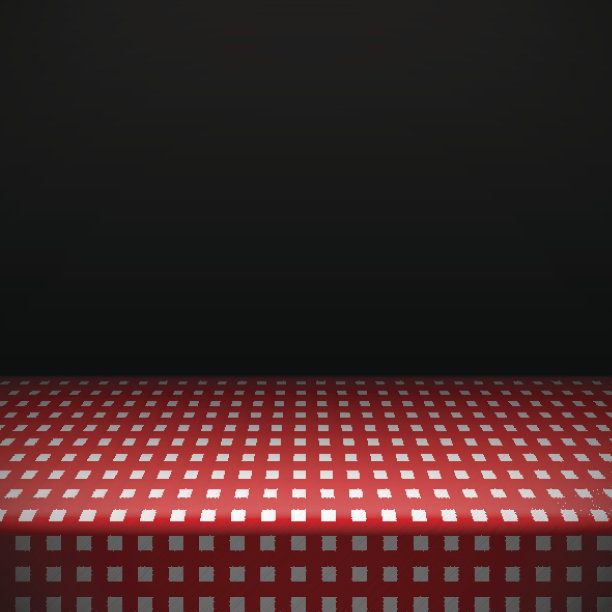 铺有格子桌布的桌子图片下载