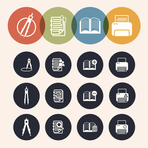 收集圈系列图标，测量仪器，记事本图片下载