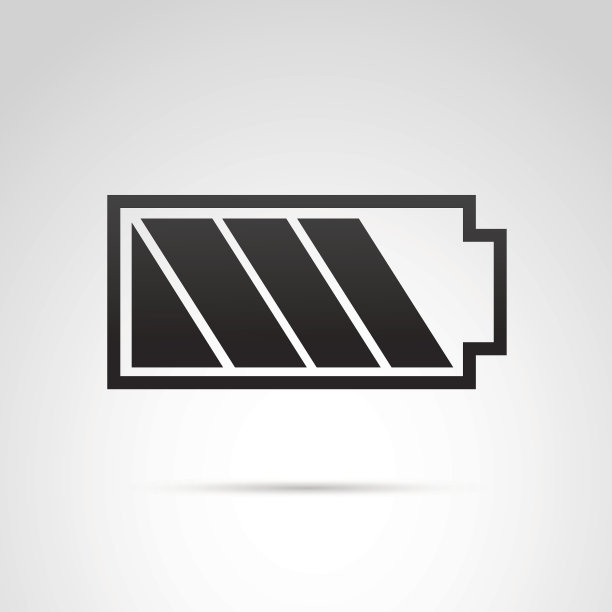 电池图标孤立的白色背景。图片下载