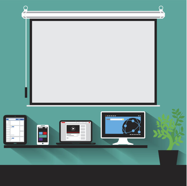 向量概念的现代商业工作空间图片下载