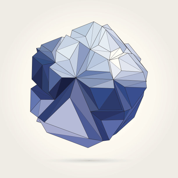 向量。抽象三维几何插图。图片下载