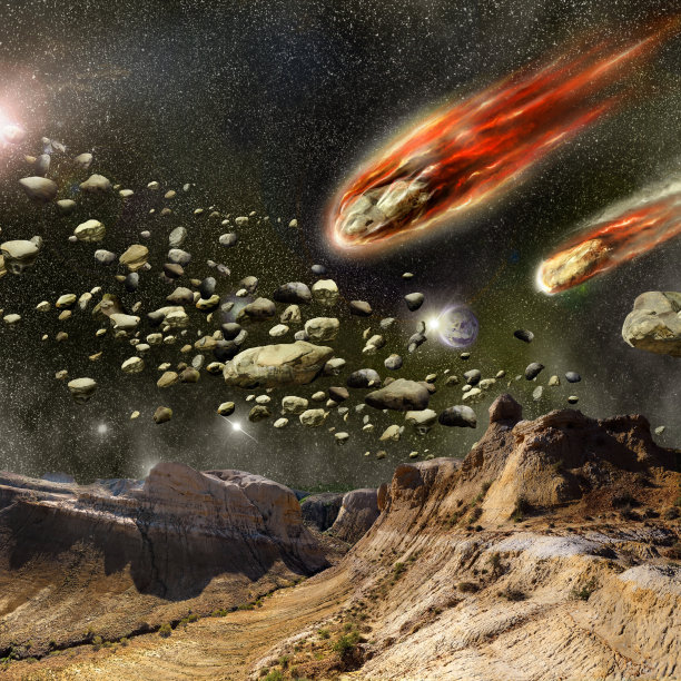 陨石在地球的大气层中图片下载