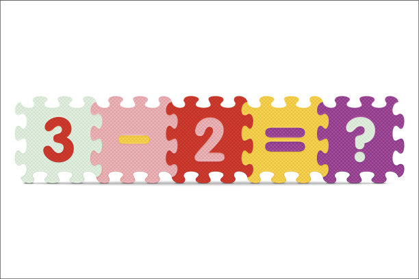 向量“3-2=?”写成字母拼图图片下载
