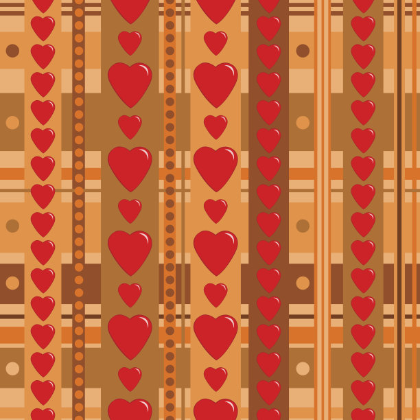 节日无缝图案与心图片下载