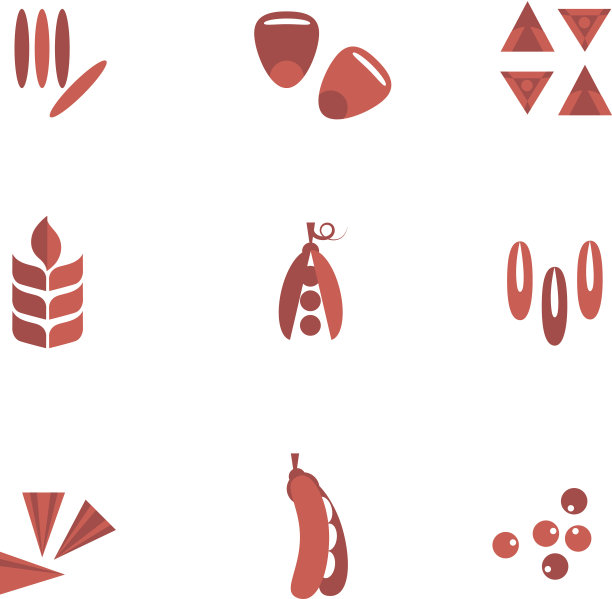 谷物和种子平面图标图片下载