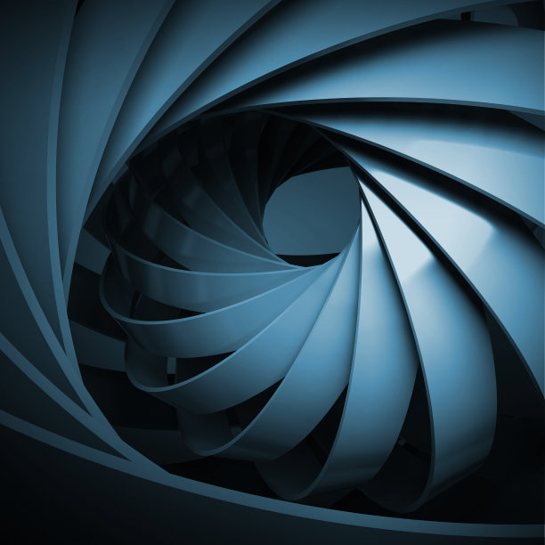 抽象数字背景与深蓝色3d螺旋图片下载