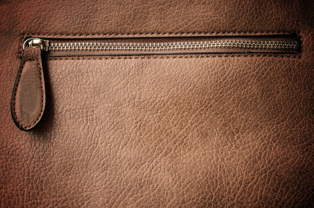 皮革拉链素材图片