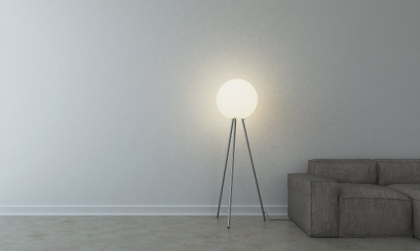 沙发与灯图片下载