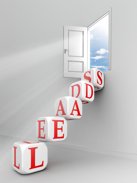 在骰子块上引导红色单词图片下载