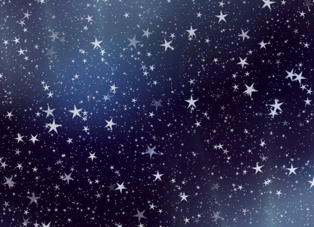 天空背景上有许多飞翔的星星图片下载