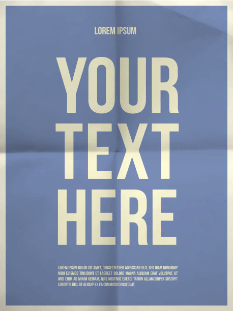 海报模板上折叠四张纸纹理图片下载