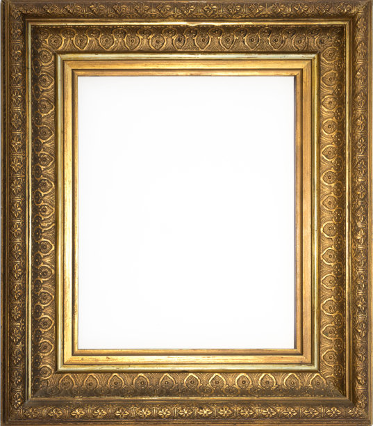 金画框孤立，装饰画框图片下载