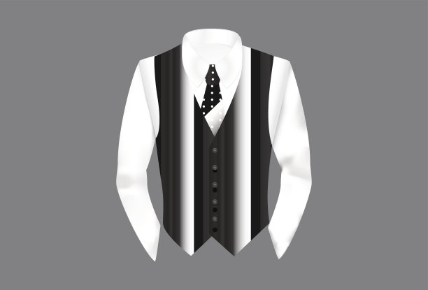 商务风格的背心、衬衫和领带图片下载